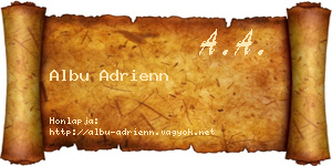 Albu Adrienn névjegykártya